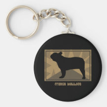 Dogo francés terroso llavero