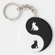 Dogo francés Yin Yang Llavero
