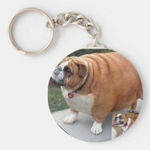 Dogo gordo llavero personalizado