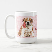 Dogo subió tarjeta del día de San Valentín Taza De Café
