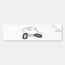 DogTagWeddingRings053110 Pegatina De Parachoque