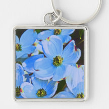Dogwood azul llaveros