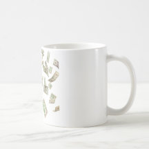 dólares caer tazas