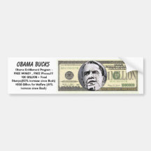 DÓLARES DE OBAMA - DINERO LIBRE, TELÉFONOS LIBRES ETIQUETA DE PARACHOQUE