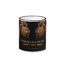 "Dolor en cuello." vers (marrones) de la taza de l