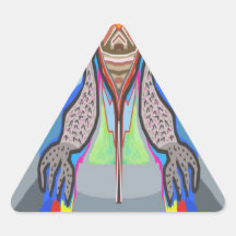 DOMUHAA CHAAL - Monstruo del extranjero del lechón Calcomanía Triangulo