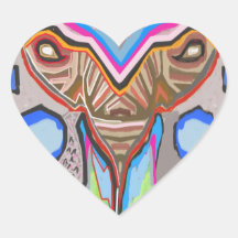 DOMUHAA CHAAL - Monstruo del extranjero del lechón Pegatinas De Corazon Personalizadas