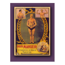 Don Manuelo, hombre tatuado en las tarjetas, posta