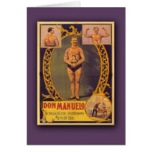 Don Manuelo, hombre tatuado en las tarjetas, posta