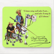 DON QUIJOTE, SANCHO, ROCINANTE y RUCIO - Cervantes Alfombrilla De Ratón