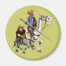 DON QUIJOTE, SANCHO, ROCINANTE y RUCIO - Cervantes Imanes