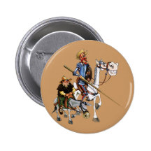 DON QUIJOTE, SANCHO, ROCINANTE y RUCIO - chapa Pin