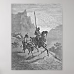 Don Quijote y ejemplo de Sancho Panza Poster