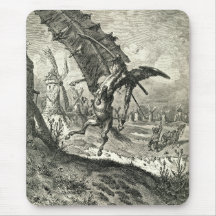 Don Quijote y los molinoes de viento Tapetes De Ratones