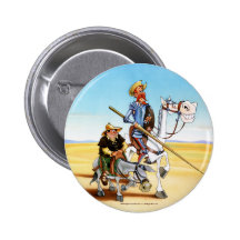 DON QUIJOTE y SANCHO - chapa del prendedor del bot Pin