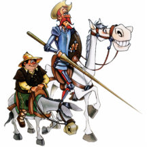 DON QUIJOTE y SANCHO - escultura del llavero Esculturas Fotograficas