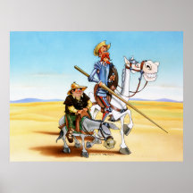 DON QUIJOTE y SANCHO - IVth. Poster centenario