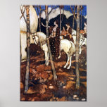 "Doncellas en los caballos blancos" por el poster 
