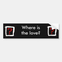 Donde está el amor etiqueta de parachoque