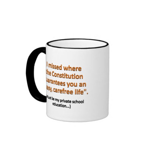 Donde lo hace para decir eso en la constitución tazas de café