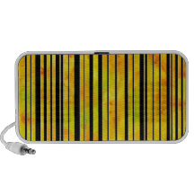 Doodle amarillo de la raya de la fruta cítrica altavoces de viajar