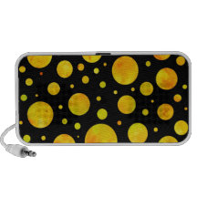 Doodle amarillo de los lunares de la fruta cítrica altavoces de viajar