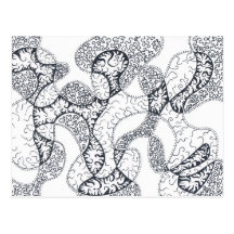 Doodle de encaje tarjetas postales
