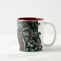 Doodle de los cráneos/de la tinta de Batman Tazas