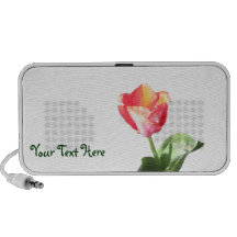 Doodle personalizado del brote del tulipán sistema altavoz