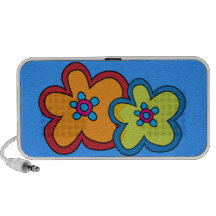 Doodle portátil de OrigAudio de las flores maravil Laptop Altavoces
