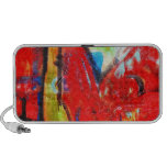 Doodle rojo de la pintada mini altavoz