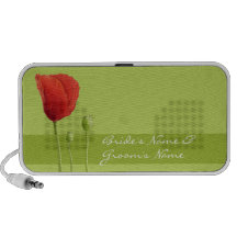 Doodle rojo del boda de la cal de la amapola PC altavoces