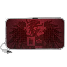 Doodle rojo del escudo de Eagle Altavoz De Viaje