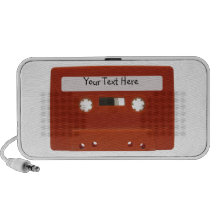 Doodle rojo personalizado de la cinta de casete iPhone altavoz