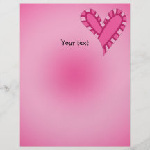 Doodle rosado caprichoso del corazón flyer a todo color