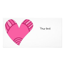 Doodle rosado caprichoso del corazón tarjetas fotograficas 