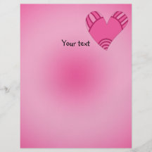 Doodle rosado caprichoso del corazón tarjetón