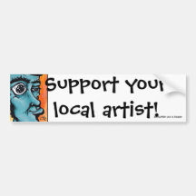 ¡Doofus Pt2-block, apoya a su artista local! , J… Etiqueta De Parachoque