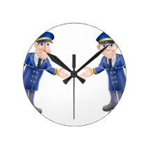 Doormen o bellhops reloj de pared
