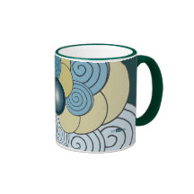Dorado del azul del En Espiral. Tazas