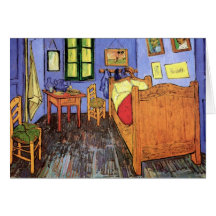 Dormitorio de Van Gogh en tarjeta de felicitación 