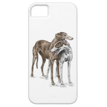 Dos amigos del perro del galgo iPhone 5 cobertura
