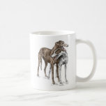 Dos amigos del perro del galgo tazas de café