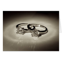 Dos anillos del solitario felicitación