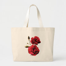 Dos claveles rojos con los brotes bolsa