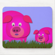 Dos cochinillos lindos alfombrillas de ratones