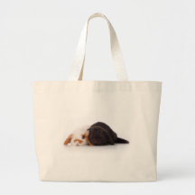 Dos conejitos lindos del bebé bolsas de mano