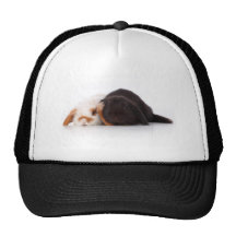 Dos conejitos lindos del bebé gorros bordados