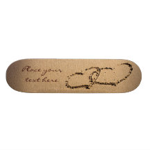 Dos corazones en la arena monopatines personalizados