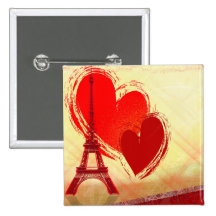Dos corazones en París Pin